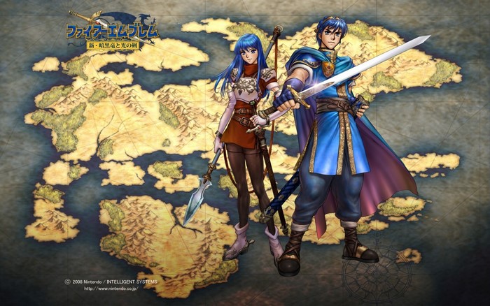 Marth and Caeda from Fire Emblem: Shadow Dragon and the Blade of Light