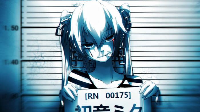 Hatsune Miku from Vocaloid Mugshot