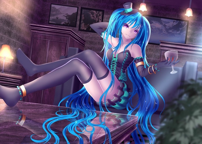 Hatsune Miku in Elegant Gothic Outfit