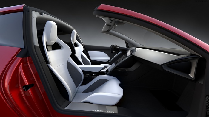 Tesla Roadster interior 4K