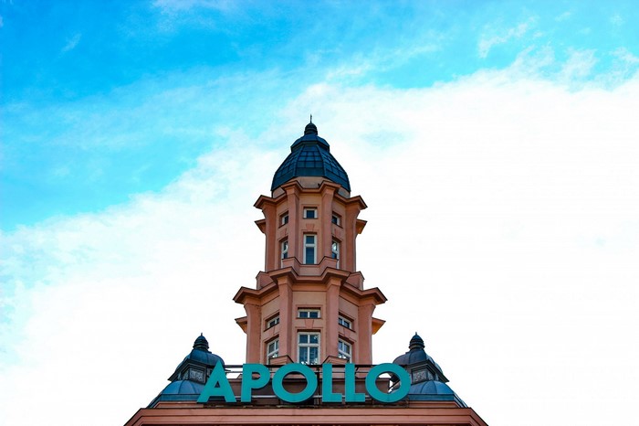 Apollo building with blue sky