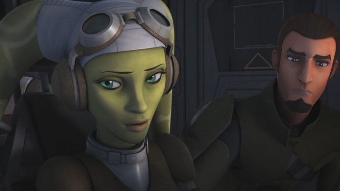 Hera Syndulla and Kanan Jarrus from Star Wars Rebels