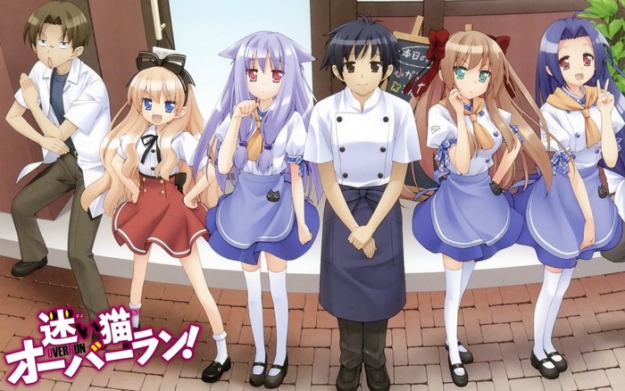 Mayoi Neko Overrun! characters Kiriya Nozomi, Serizawa Fumino, Kanae Naruko