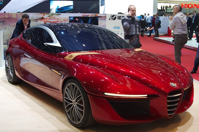 Alfa Romeo 6C concept car at auto show
