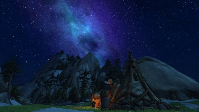 World of Warcraft: Legion Highmountain night sky