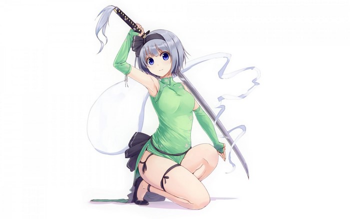 Konpaku Youmu from Touhou holding a katana