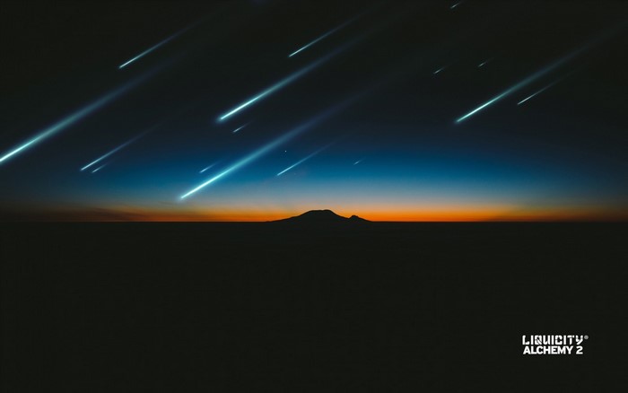 Liquicity Alchemy 2 album art with shooting stars