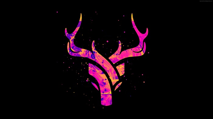 Artistic Deer Antlers 4K