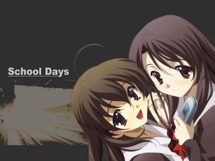 Katsura Kotonoha and Saionji Sekai from School Days