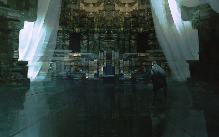 Character from League of Legends in Shurima temple