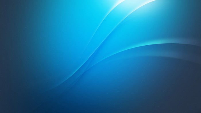 Abstract Blue Wavy Lines with Sunlight Glow