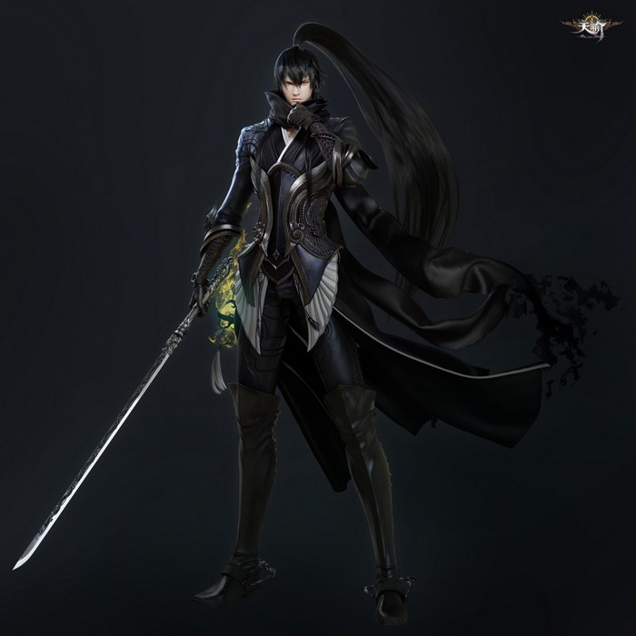 Man with sword and black cloak