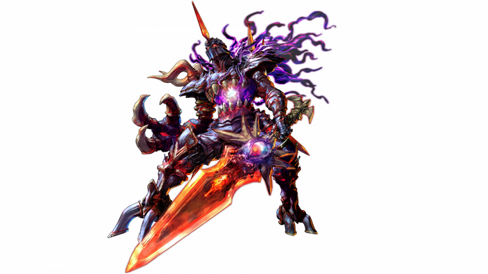 Dark Knight with Fiery Sword