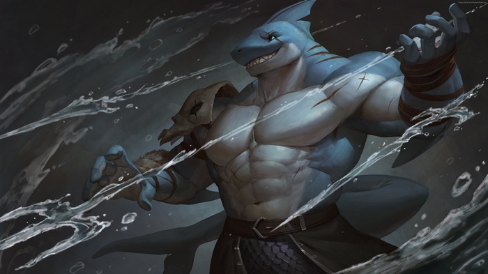 Shark Warrior with Trident