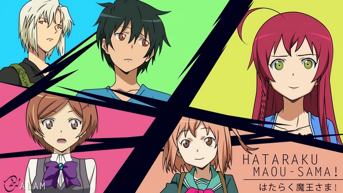 Hataraku Maou-sama! Characters: Maou Sadao, Emi Yusa, Chiho Sasaki, Ashiya Shirou