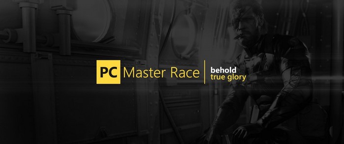 PC Master Race logo with Snake from Metal Gear Solid