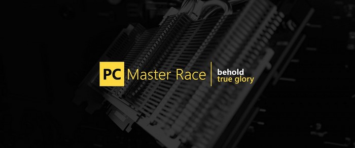 PC Master Race logo with computer hardware