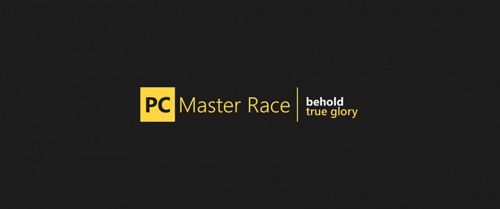PC Master Race behold true glory logo