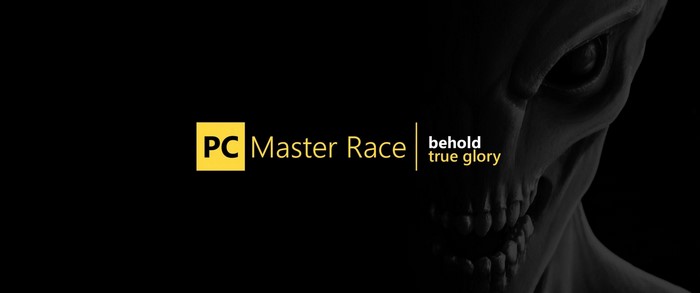 PC Master Race logo with alien skull