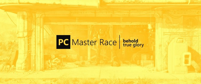 PC Master Race Behold True Glory Fallout 4 Illustration