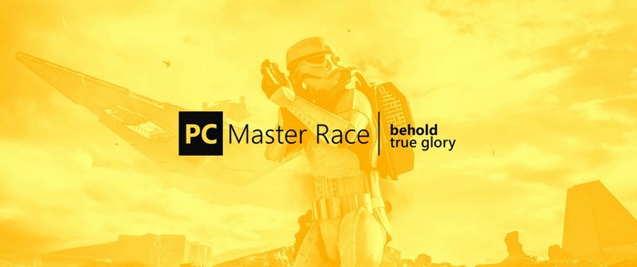 PC Master Race logo with Stormtrooper and Star Destroyer