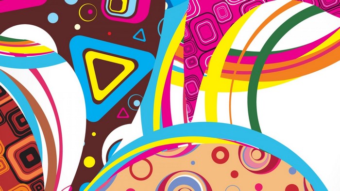 Colorful abstract geometric pattern illustration