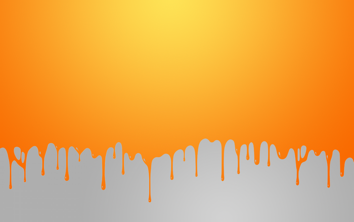 Orange Dripping Paint Illustration with Gradient