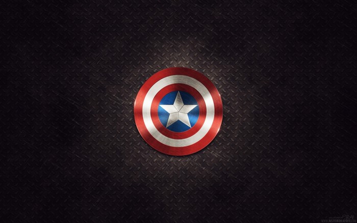Captain America's Shield on Diamond Plate