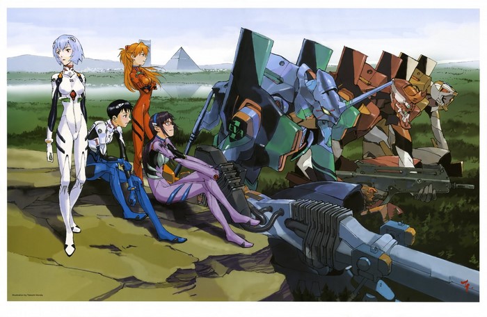 Neon Genesis Evangelion characters with EVA units