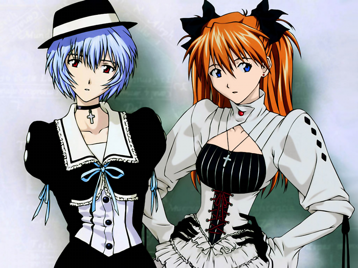 Asuka Langley Soryu and Rei Ayanami from Neon Genesis Evangelion