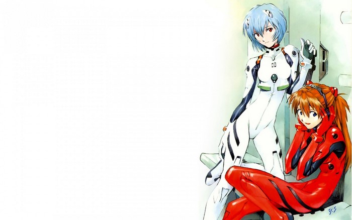 Asuka Langley Soryu and Rei Ayanami from Neon Genesis Evangelion