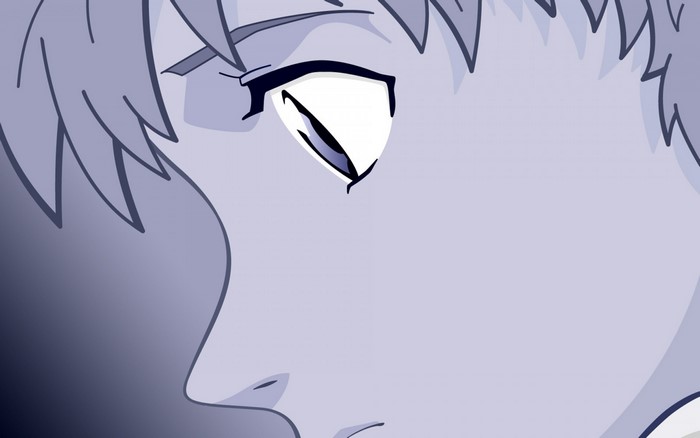 Close-up of Rei Ayanami from Neon Genesis Evangelion
