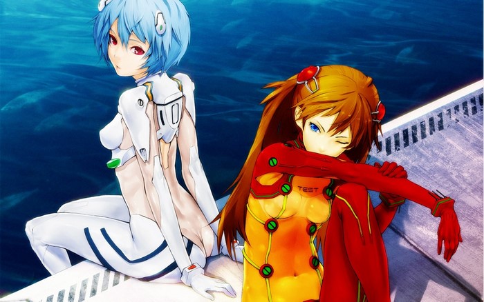 Rei Ayanami and Asuka Langley Soryu from Neon Genesis Evangelion