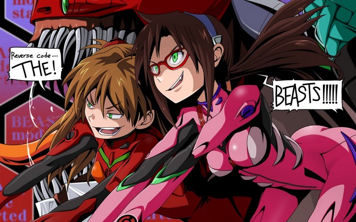 Asuka and Mari from Neon Genesis Evangelion