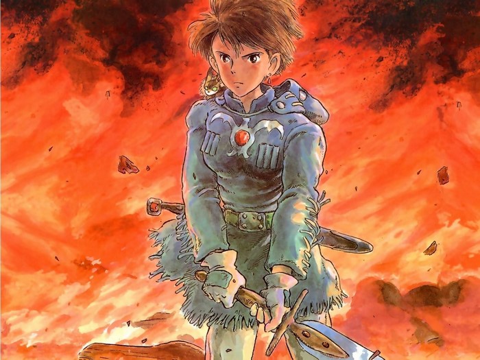 Nausicaä from Nausicaä of the Valley of the Wind with a sword
