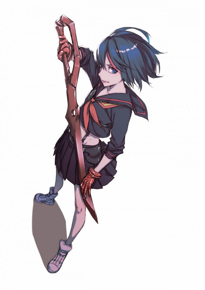 Ryuko Matoi from Kill la Kill holding a giant scissor blade