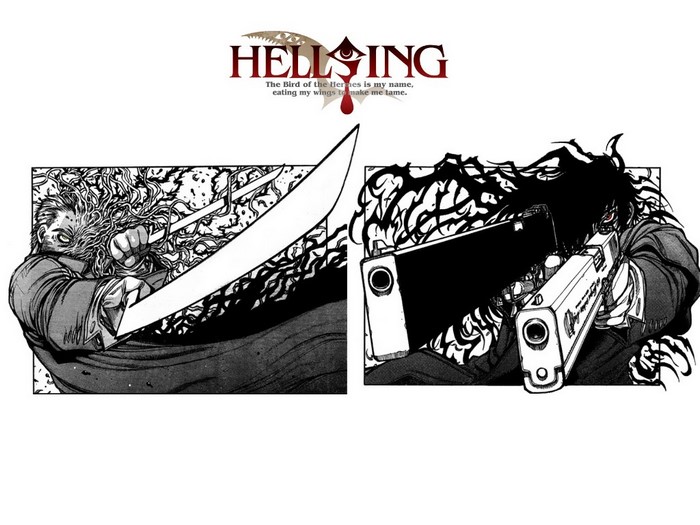 Hellsing Alucard and Rip Van Winkle illustration