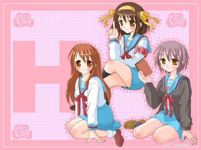 The Melancholy of Haruhi Suzumiya characters illustration