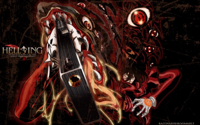 Alucard from Hellsing with monstrous entity