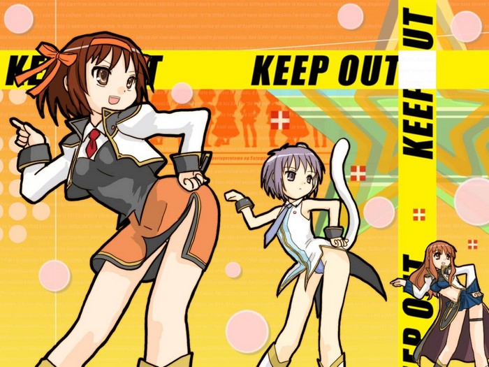 Anime characters from The Melancholy of Haruhi Suzumiya