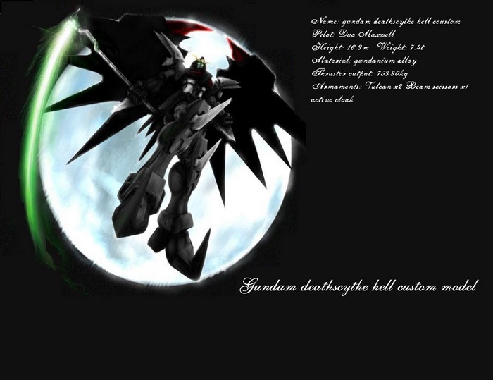 Gundam Deathscythe Hell Custom from Mobile Suit Gundam Wing