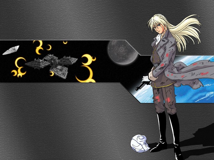 Heero Yuy from Mobile Suit Gundam Wing in space