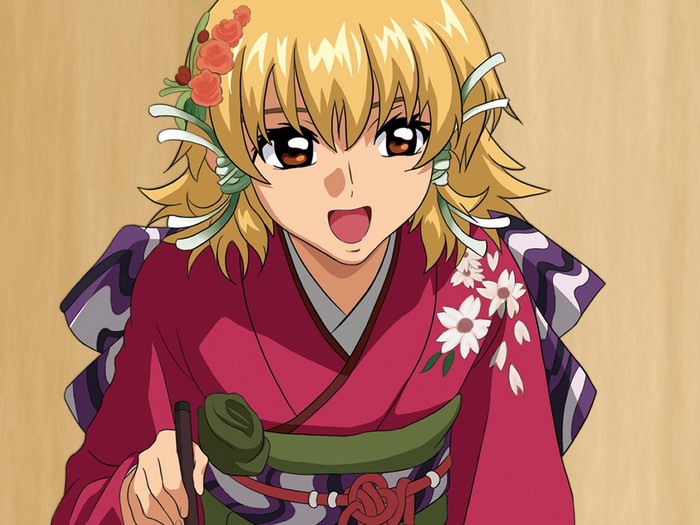 Cagalli Yula Athha from Mobile Suit Gundam SEED in Kimono