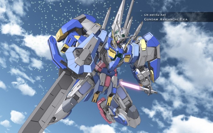 anime, Toy, machine, Mobile Suit Gundam 00, parachute, screenshot ...