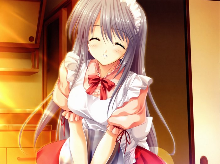 Anime girl in maid outfit