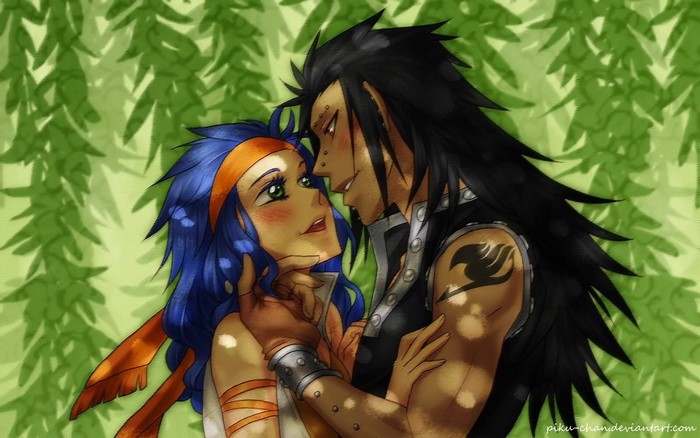 Levy McGarden and Gajeel Redfox from Fairy Tail