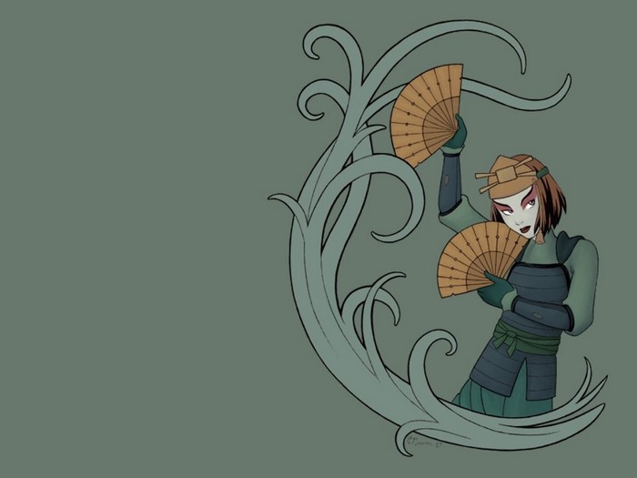 Suki from Avatar The Last Airbender with fans