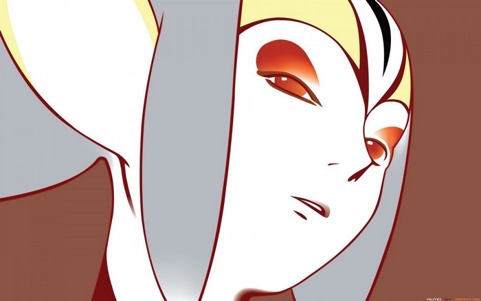 Illustration of a stylized face with red and yellow accents