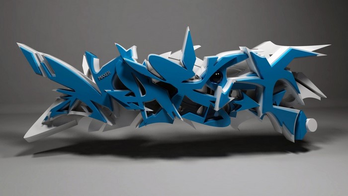 3D Graffiti Art of the word MAXER