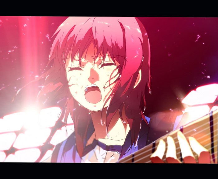 Girl playing guitar in Angel Beats!